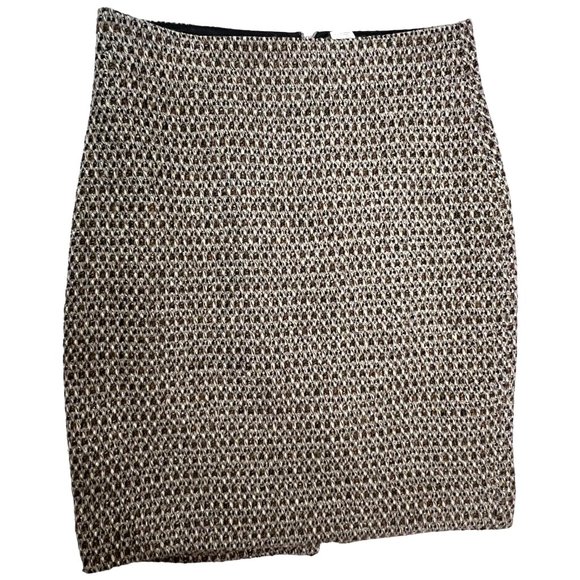 J. Crew Timber Metallic Tweed Pencil Skirt Wool Size 8 - Picture 2 of 11